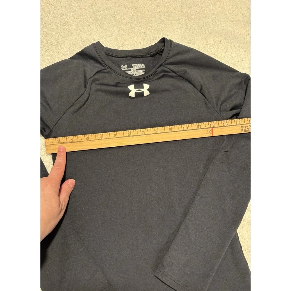 Under Armour Boys Youth Medium Long Sleeve Shirts Lot Of 2 Blue & Black
